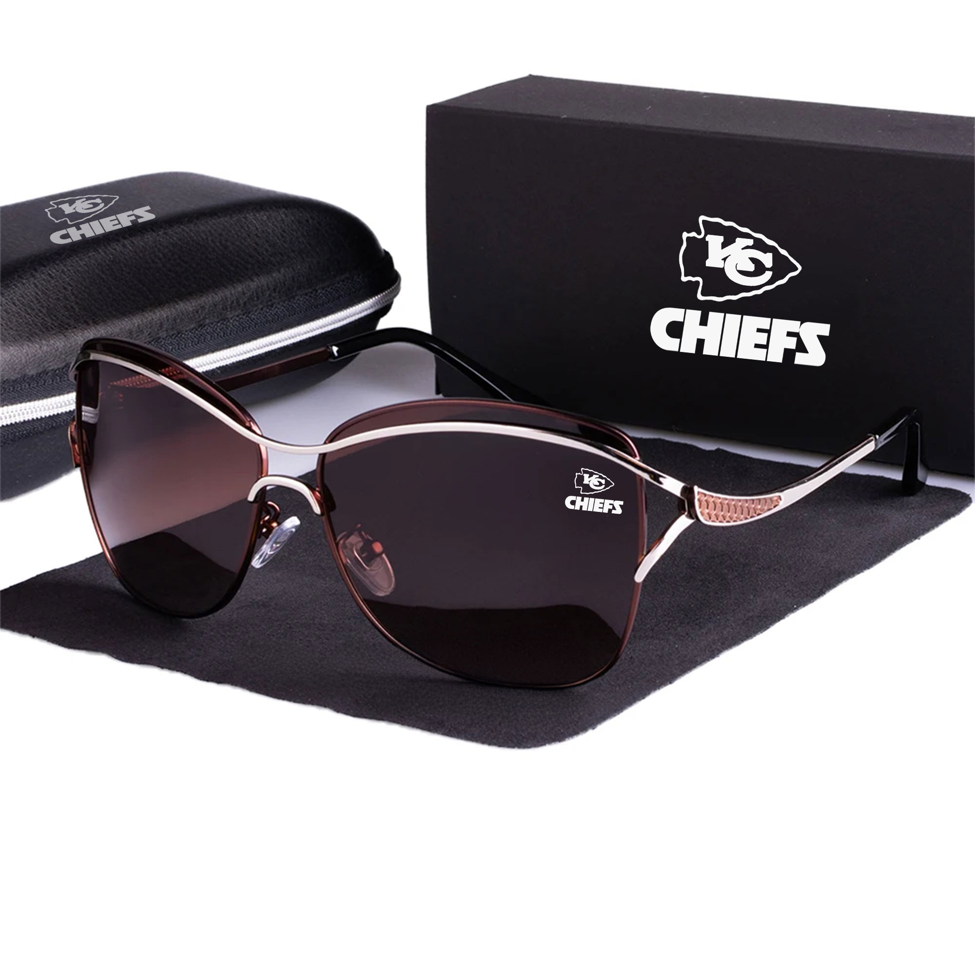 Kansas City Chiefs Women’s Polarized Sunglasses Luxury Fashion VS 44 NF - Image 3