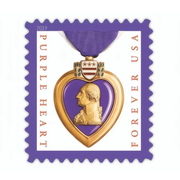 Forever Stamps Purple Heart Medal 2019 Stamps Coil of 100 PCS/Roll