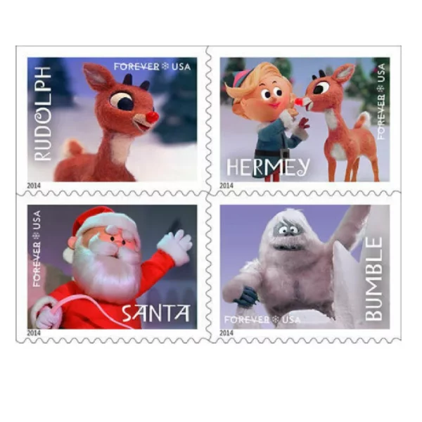 Forever Stamps Rudolph the Red Nosed Reindeer 2014 Stamps Coil of 100 PCS/Roll