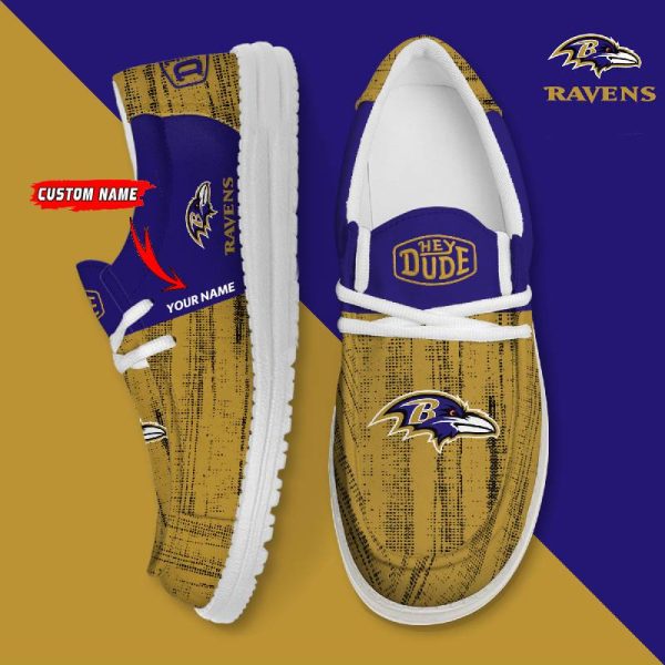 Baltimore Ravens Personalized Hey Dude Shoes For Men And Women