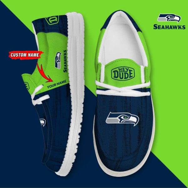 Seattle Seahawks Personalized Hey Dude Shoes For Men And Women