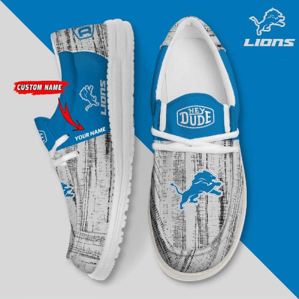 Detroit Lions Personalized Hey Dude Shoes For Men And Women