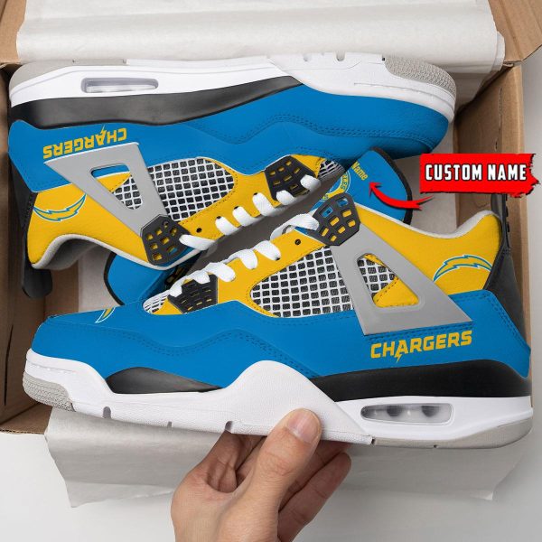 Los Angeles Chargers Air Jordan 4 Sneaker V46