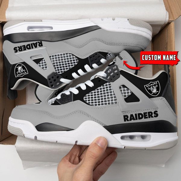 Las Vegas Raiders Air Jordan 4 Sneaker V46