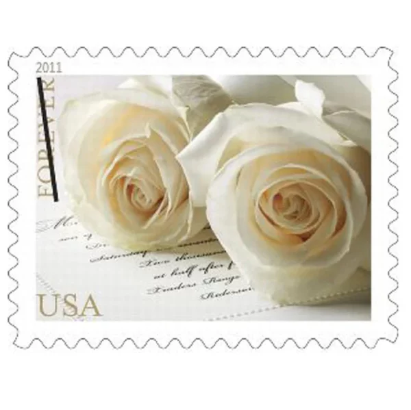 Forever Stamps Wedding Roses 2011 Stamps Coil of 100 PCS/Roll