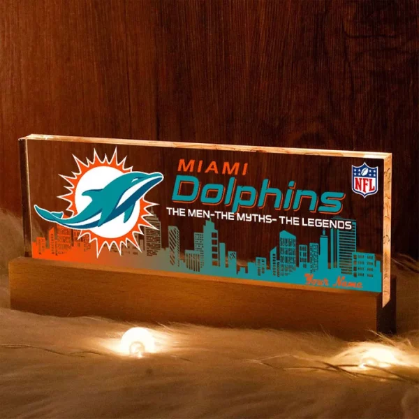 Miami Dolphins Acrylic LED Night Light