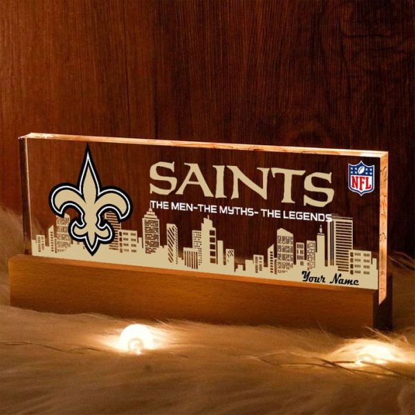 New Orleans Saints Acrylic LED Night Light