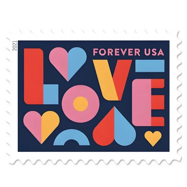 Forever Stamps Love Wedding 2021 Stamps Coil of 100 PCS/Roll