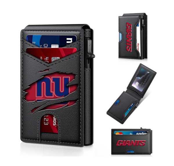 New York Giants – Football RFID Blocking Pop Up Card Holder, Fashion Card Case Wallet