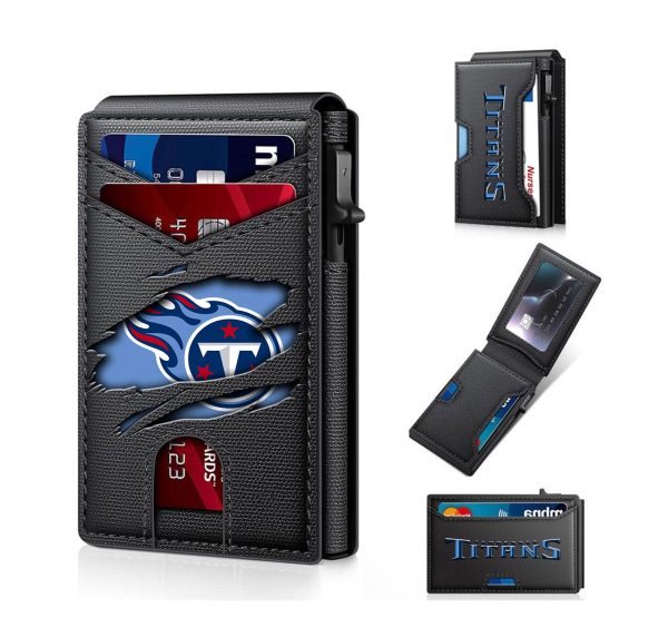 Tennessee Titans – Football RFID Blocking Pop Up Card Holder, Fashion Card Case Wallet